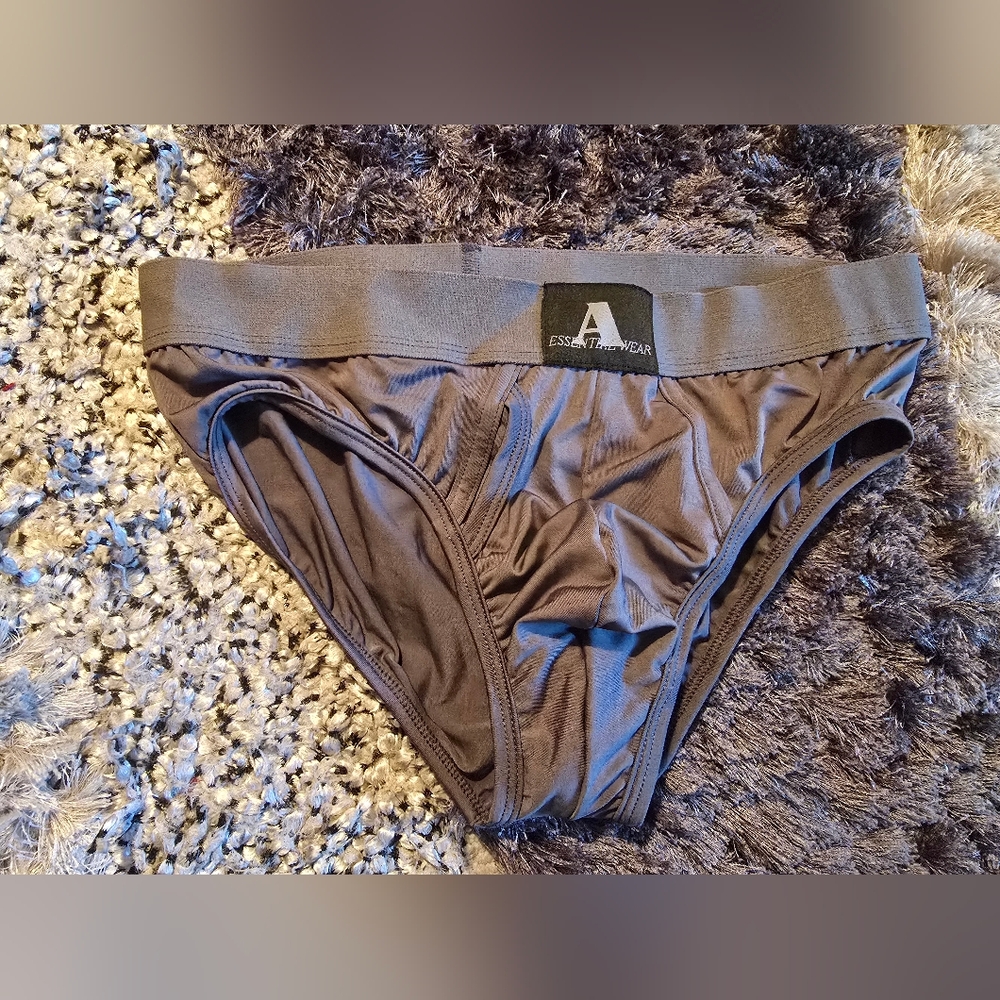 NWT mens Asos Gray Microfiber Briefs